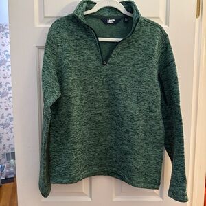 Lands' End Green Zip Up Sweater